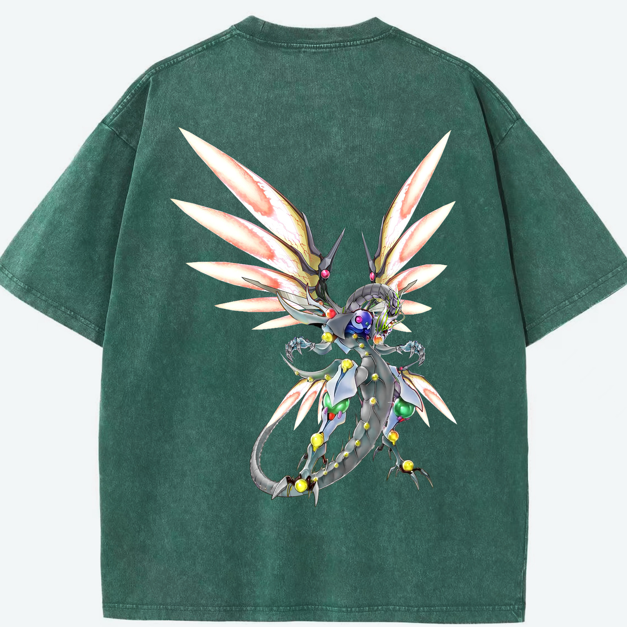 （画像用） 遊☆戯☆王 Yu-Gi-Oh! 綿100% ヴィンテージ風 半袖Tシャツ（背面プリント）